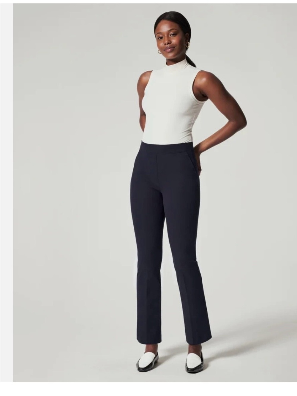 SPANX 20367T On the Go Kick Flare High-Rise Boot Cut Pants BLACK Sz M S